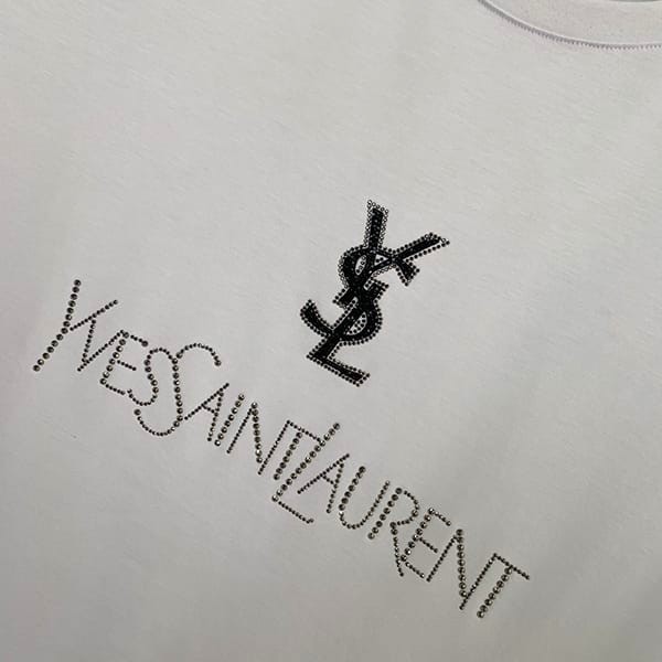 送料込サンローラン シグネチャーロゴ Ｔシャツ フェイク 2色 Sax36233